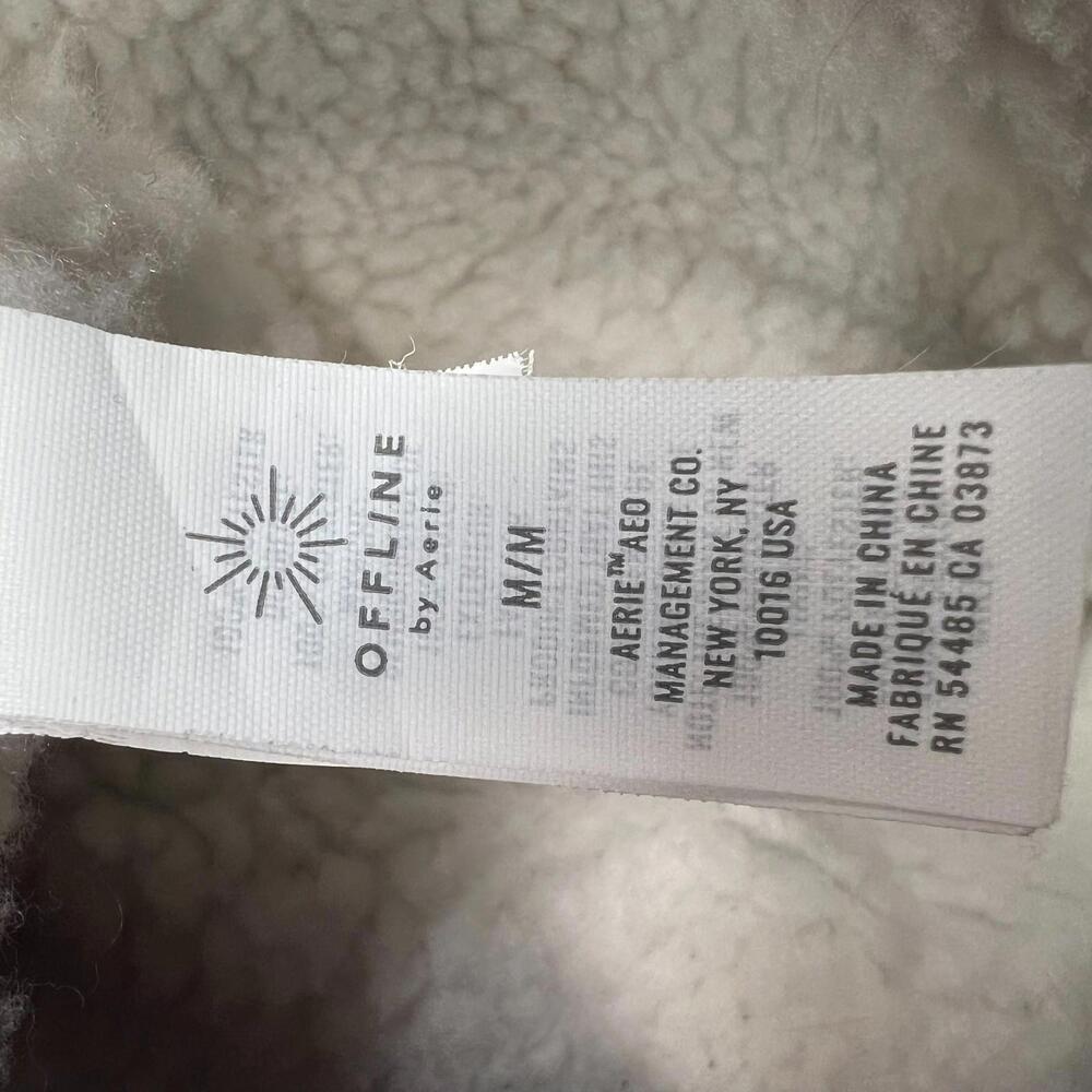 American Eagle Offline by Aerie Fleece Lined Denim Jean Jacket Women's M EUC - Picture 6 of 11